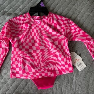 Pink Long Sleeve Rash Guard